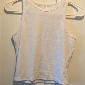 Amazon Cream Fitted Sleeveless Tank Top